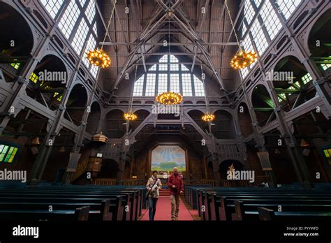 Interior of Kiruna church in Kiruna, Sweden Stock Photo - Alamy