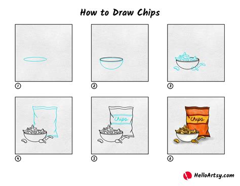 How To Draw Chips Helloartsy