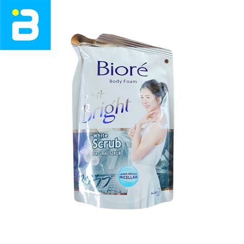 Jual Biore Body Foam Bright White Scrub Pouch Ml Shopee Indonesia