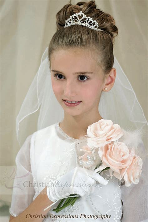 First Communion Pearl Enhanced Crown Tiara T Firstcommunions