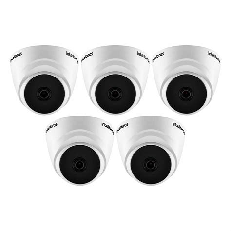 Kit 5 Câmeras Intelbras VHL 1120 Dome HDCVI Lite HD 720p Lente 3 6mm