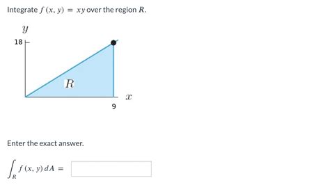 Solved Integrate F X Y Xy Over The Region R Enter The Chegg