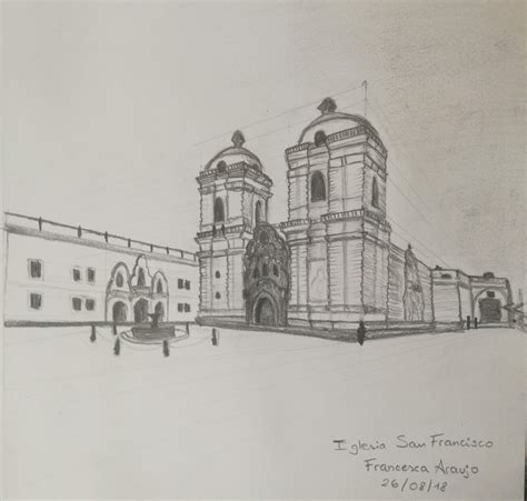 Boceto De La Iglesia San Francisco Lima Per Catedral De Lima