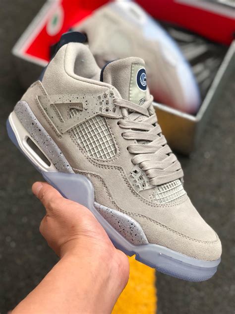 Air Jordan 4 Georgetown Pe Grey Suede For Sale Sneaker Hello