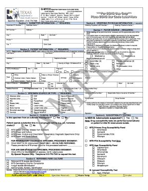 Fillable Online Dshs Texas G Myco Form Sep Final Sample Doc