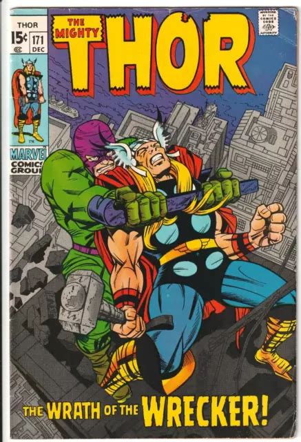 THOR 171 1969 Marvel Comics 5 5 FN JACK KIRBY WRECKER COVER 17 97