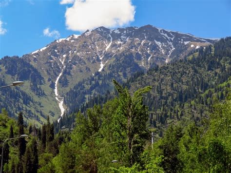 Premium Photo | Mountains over almaty