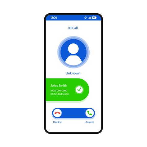 Id Call Smartphone Interface Vector Template Mobile App Page White