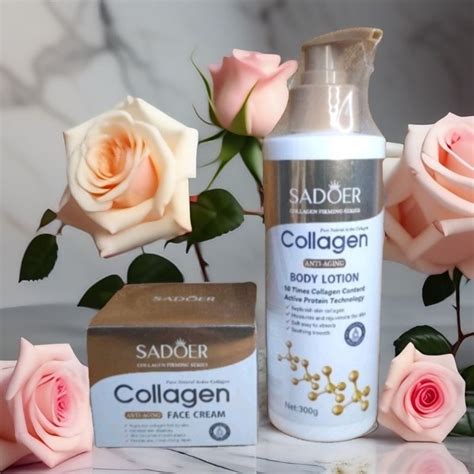 Sadoer Collagen Lotion 300g And Face Cream 100g Anti Aging Shopee