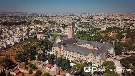 OverflightStock™ | East Jerusalem Wall Israel Aerial Stock Footage