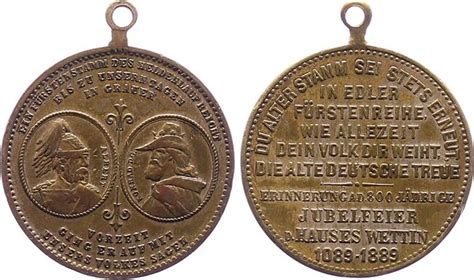 Sachsen Albertinische Linie Bronzemedaille Albert Reste