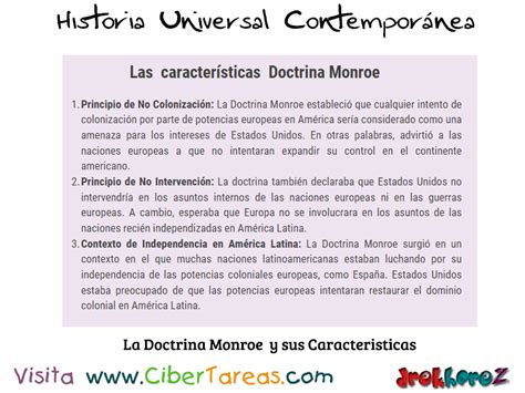 La Doctrina Moroe Historia Universal Contemporánea CiberTareas