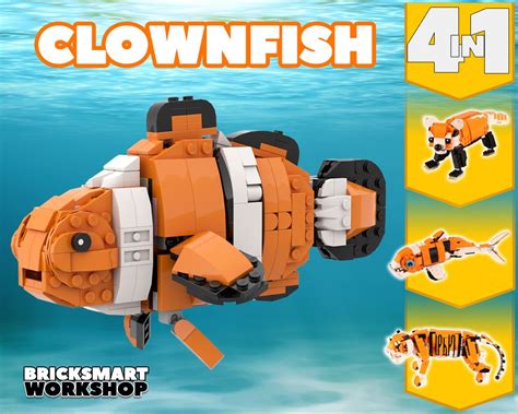 Lego Moc Clownfish 31129 Alternate By Bricksmartworkshop Rebrickable