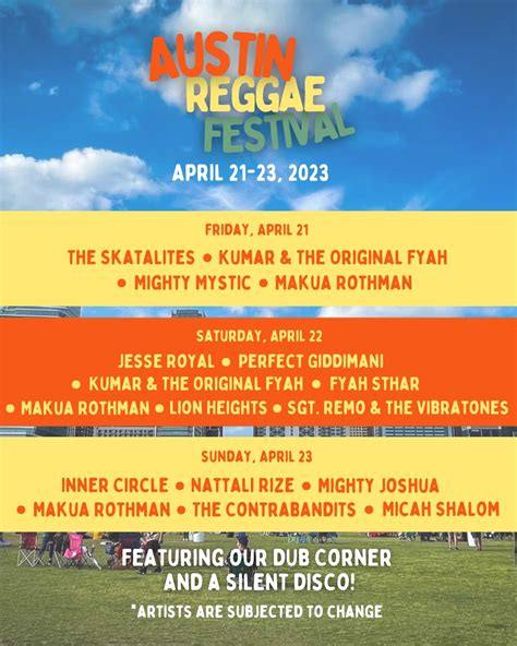 Austin Reggae Festival 2023 in Austin at Auditorium Shores