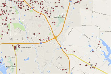 Registered Sex Offender Map Of San Antonio Area ZIP Codes