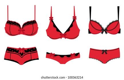 Sexy Lingerie Set Stock Vector Royalty Free 100363214 Shutterstock