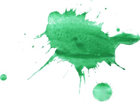 Green water splash png - voltones