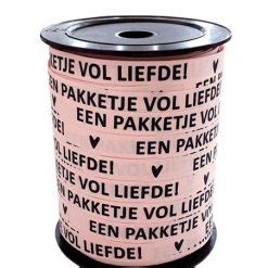 Cadeaulint Een Pakketje Vol Liefde Paperlook Roze Zwart Mm