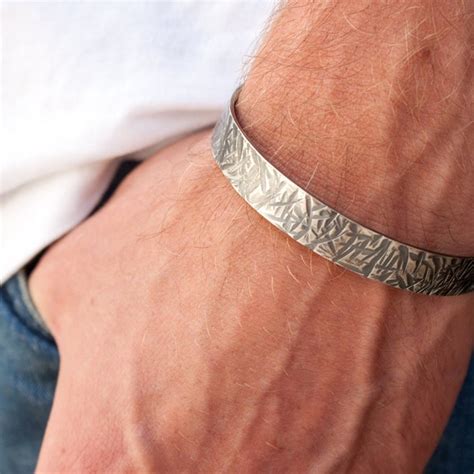 Mens Metal Cuff Bracelet Etsy