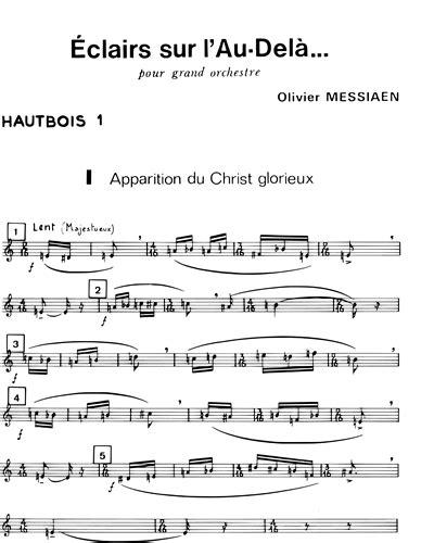 Clairs Sur Lau Del Oboe Sheet Music By Olivier Messiaen Nkoda