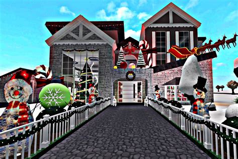 the outside of my Christmas home 🎄 : r/Bloxburg