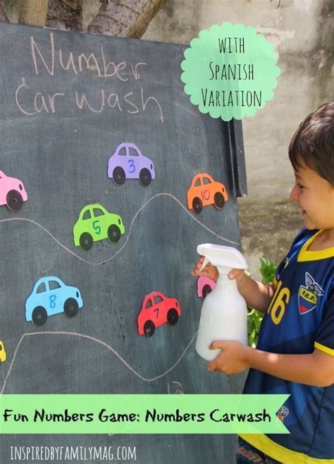 Fun Game To Learn The Numbers Numbers Car Wash Preschool Activities