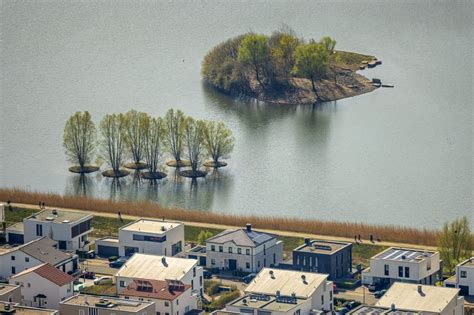 Luftaufnahme Dortmund Baum Insel Auf Dem Phoenix See In Dortmund Im