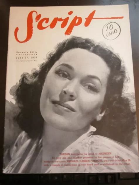 Script Magazine Beverly Hills California June Maureen O Sullivan