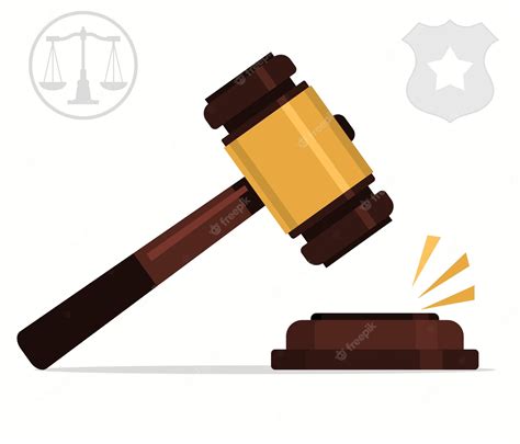 Premium Vector | Judge gavel. Decision glossy mallet for court verdict ...