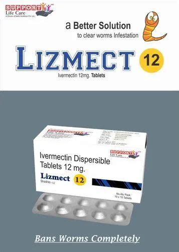 Lizmect 12 Ivermectin 12mg Tablets Packaging Type Alu Alu Packaging