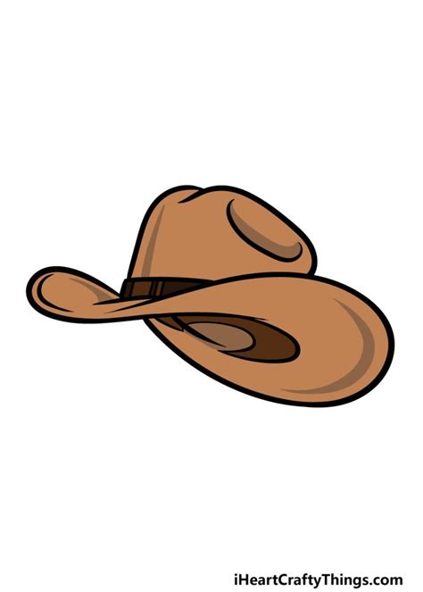 Cartoon Cowboy Hat Drawing How To Draw A Cartoon Cowboy Hat Step By Step