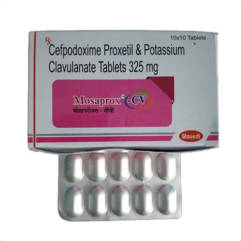 325 Mg Cefpodoxime Proxetil And Potassium Clavulanic Tablets General