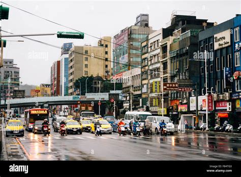 Keelung, Taiwan - Street view of Keelung city in the daytime Stock ...