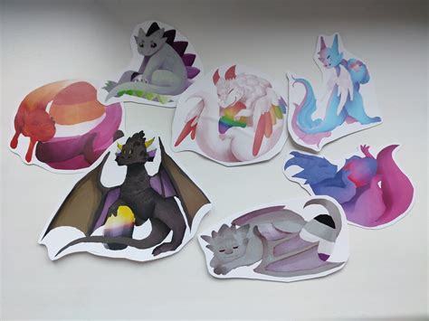 Pride Dragon Gay Bisexual Non Binary Trans Lesbian Etsy