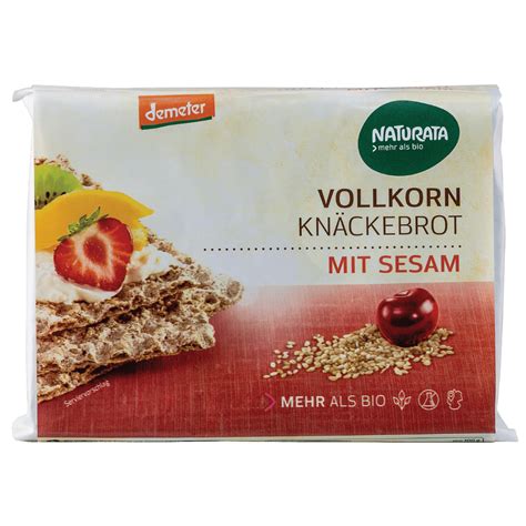 Bio Vollkorn Kn Ckebrot Mit Sesam Von Naturata Bei Greenist De