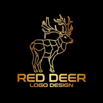 Premium Vector | Red Deer Vector Logo Design