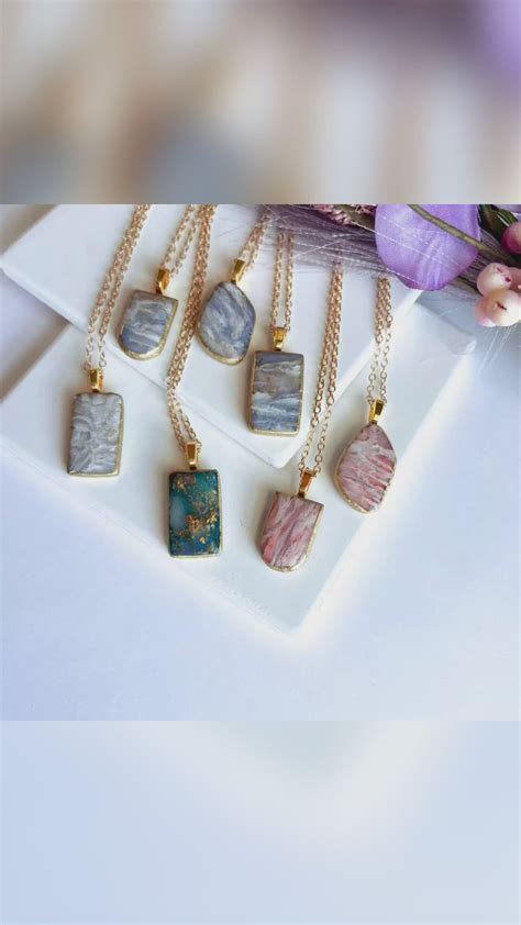 Polymer Clay Necklaces Marble Necklace Process Diy Clay Jewelry