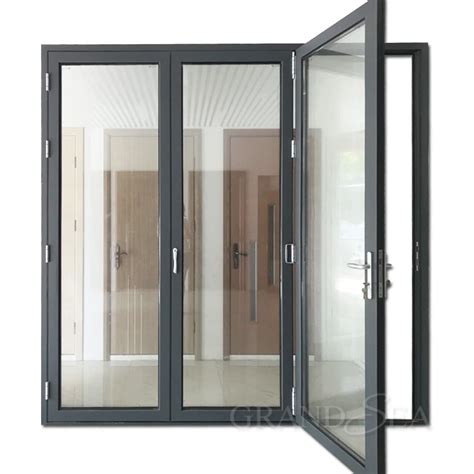 Cheap Custom Exterior Accordion Bifold Door Glass Sliding Patio Bi