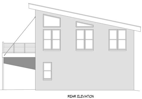 Plan 51521 Modern Garage Apartment Plan With Deck House Plans New House Plans Contemporary