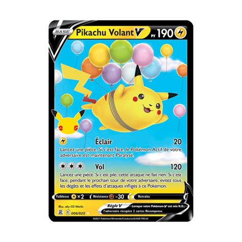 Pikachu Volant V EB07 5 006 025 Célébrations 25ans SWSH07 5 Carte