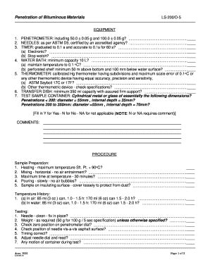 Fillable Online Penetration Of Bituminous Materials Ccil Fax Email