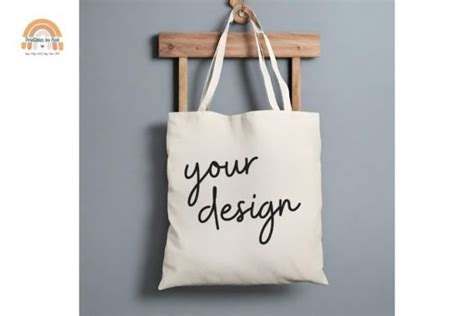 Natural Canvas Tote Bag Mockup Graphic By Printablesbyashi · Creative Fabrica