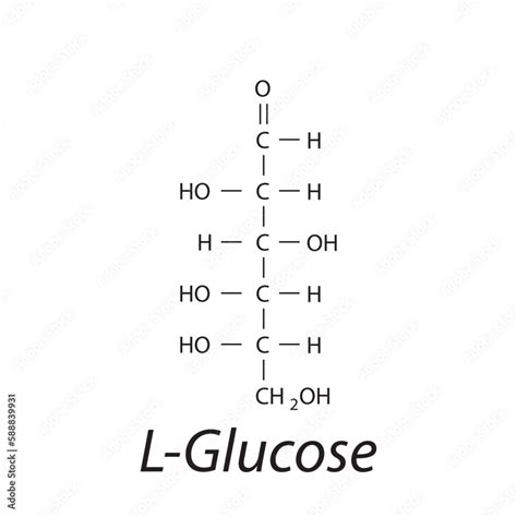 Straight chain form chemical structure of L-Glucose sugar. Scientific ...