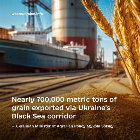 Nearly Metric Tons Of Grain Exported Via Ukraine S Black Sea