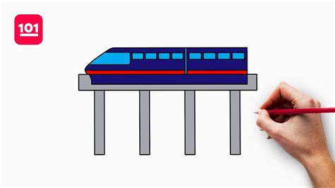 How To Draw A Monorail Easy Step By Step Drawing Tutorial Youtube