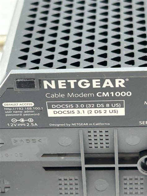 Netgear Cm Nighthawk Docsis Cable Modem Unit Only Free S H Ebay