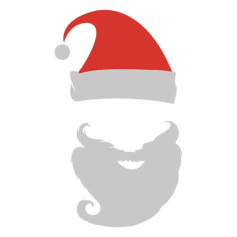 Santa Claus Hat And Beard PNG & SVG Design For T-Shirts