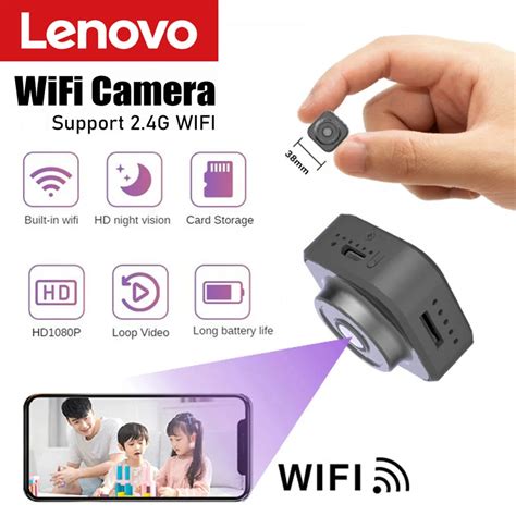 Lenovo Mini Cam Ra Sans Fil Cam Scope WiFi HD 1080P S Curit Domicile D