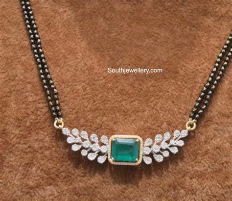 Nallapusalu Chains With Simple Pendants Indian Jewellery Designs