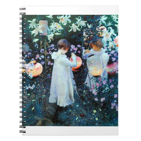 John Singer Sargent Carnation Lily Lily Rose Notebook Zazzle